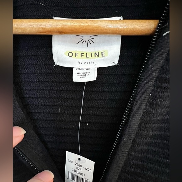 Aerie | Offline | NWT| Women’s | Turtleneck | Quarter Zip | Ribbed | Black | xxs - Picture 4 of 9